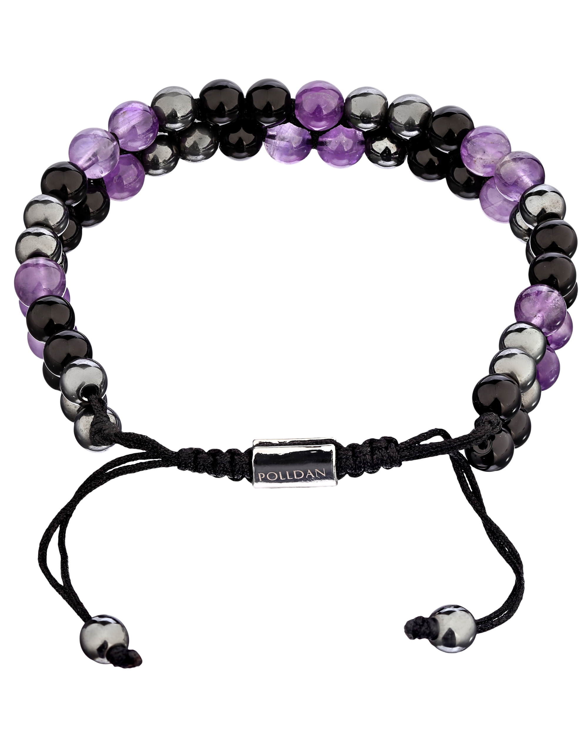 Polldan Unisex Amethyst Beaded Bracelet - Healing & Stylish Jewelry