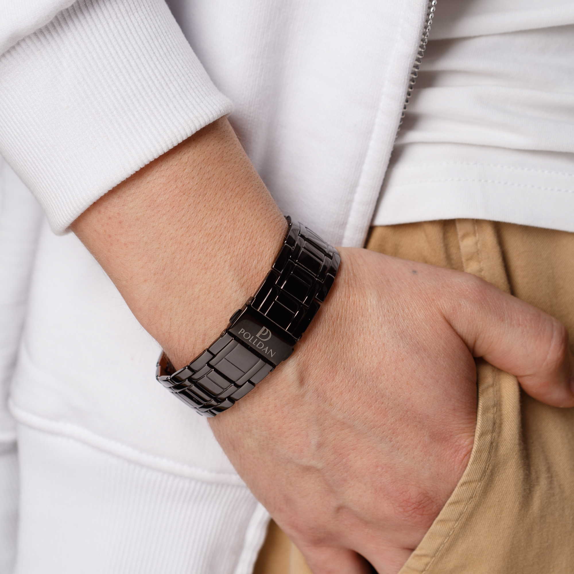 Polldan Black Copper Magnetic Bracelet For Men | 3X Power (6200 Gauss)