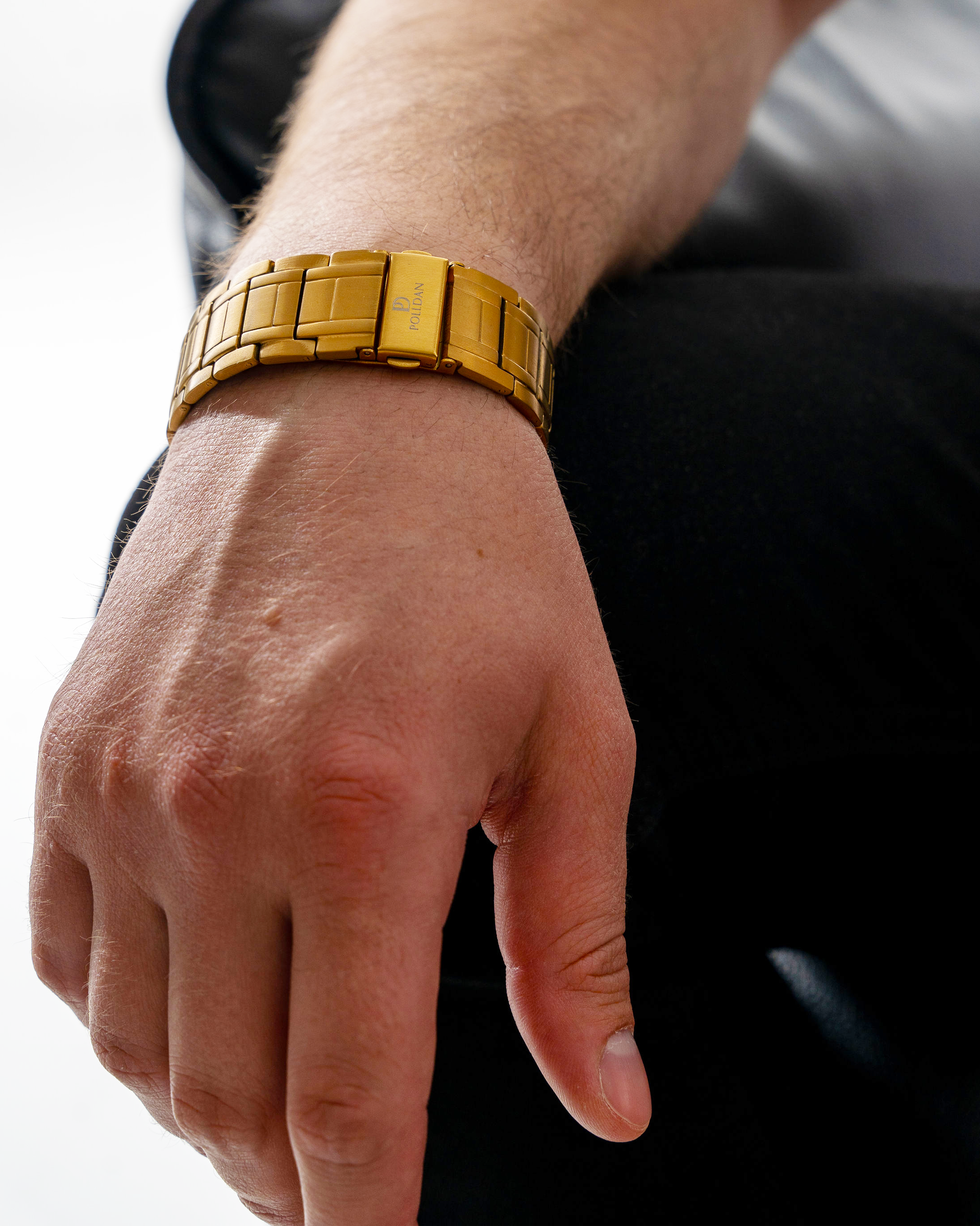 Polldan Magnetic Bracelets For Men 3X Power - 6200 Gauss (Pure Gold)