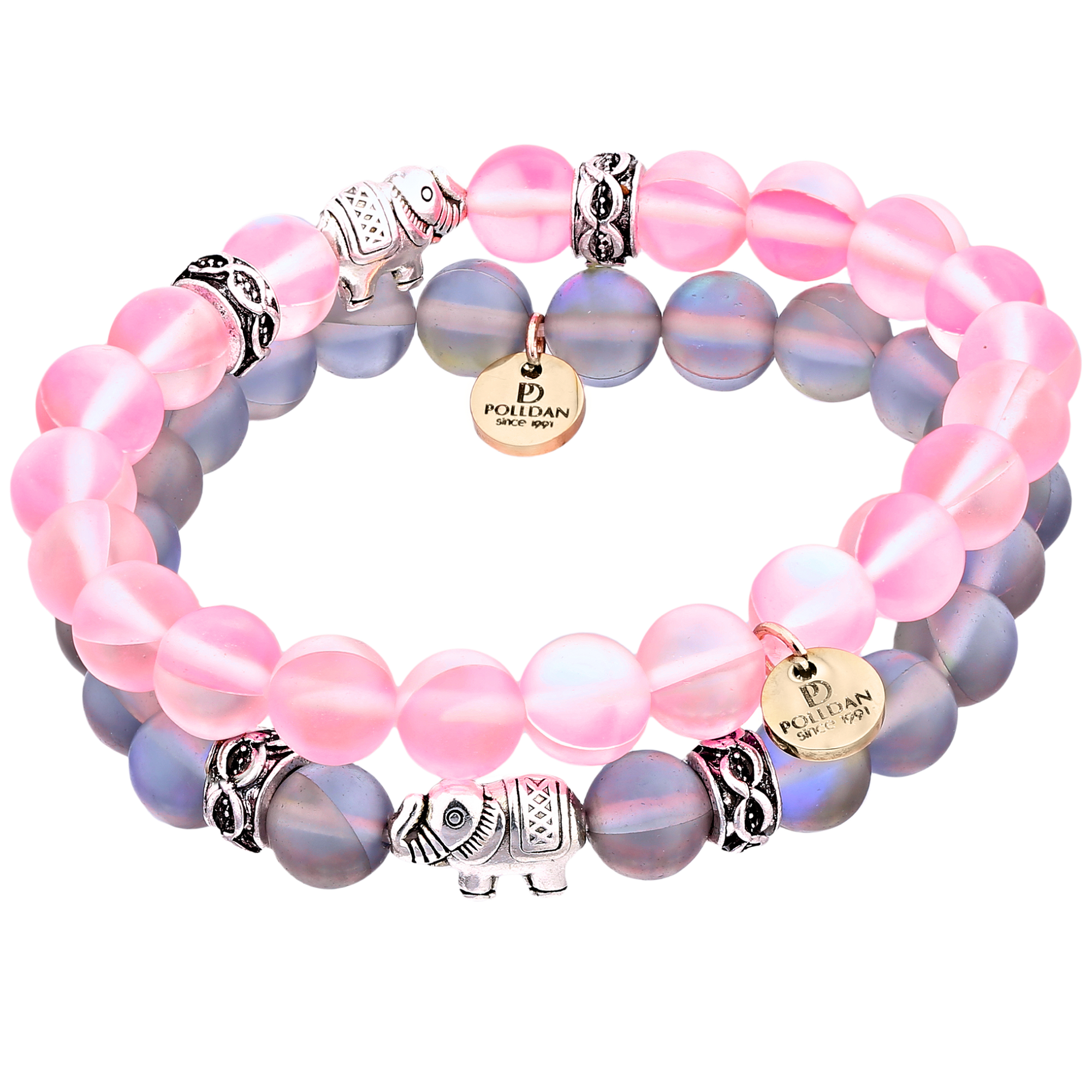 Elephant Beaded Bracelet in Rose & Violet | Polldan Women’s Gifts (Rose&Violet)