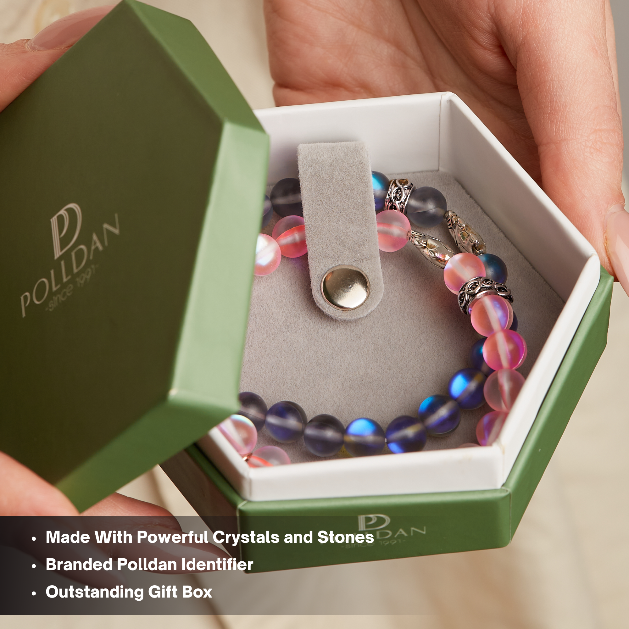 Elephant Beaded Bracelet in Rose & Violet | Polldan Women’s Gifts (Rose&Violet)
