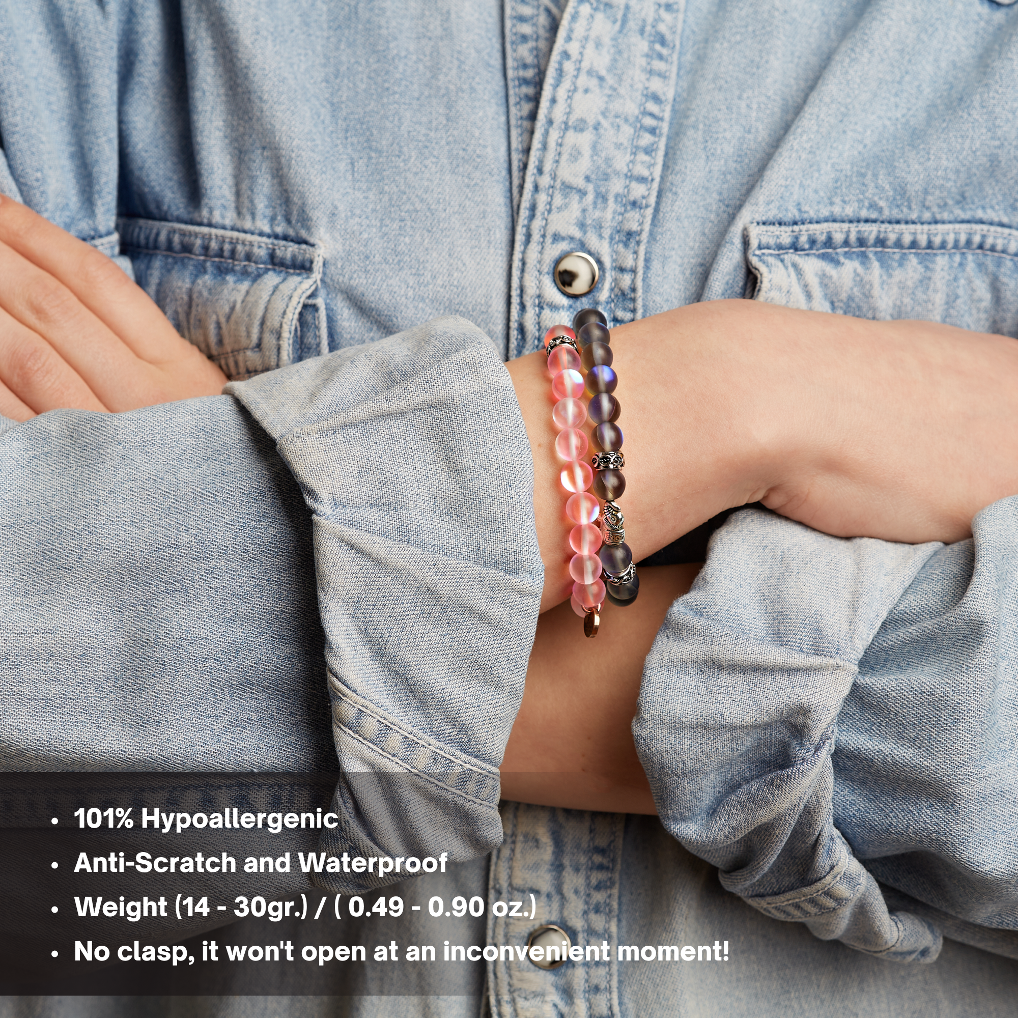 Elephant Beaded Bracelet in Rose & Violet | Polldan Women’s Gifts (Rose&Violet)