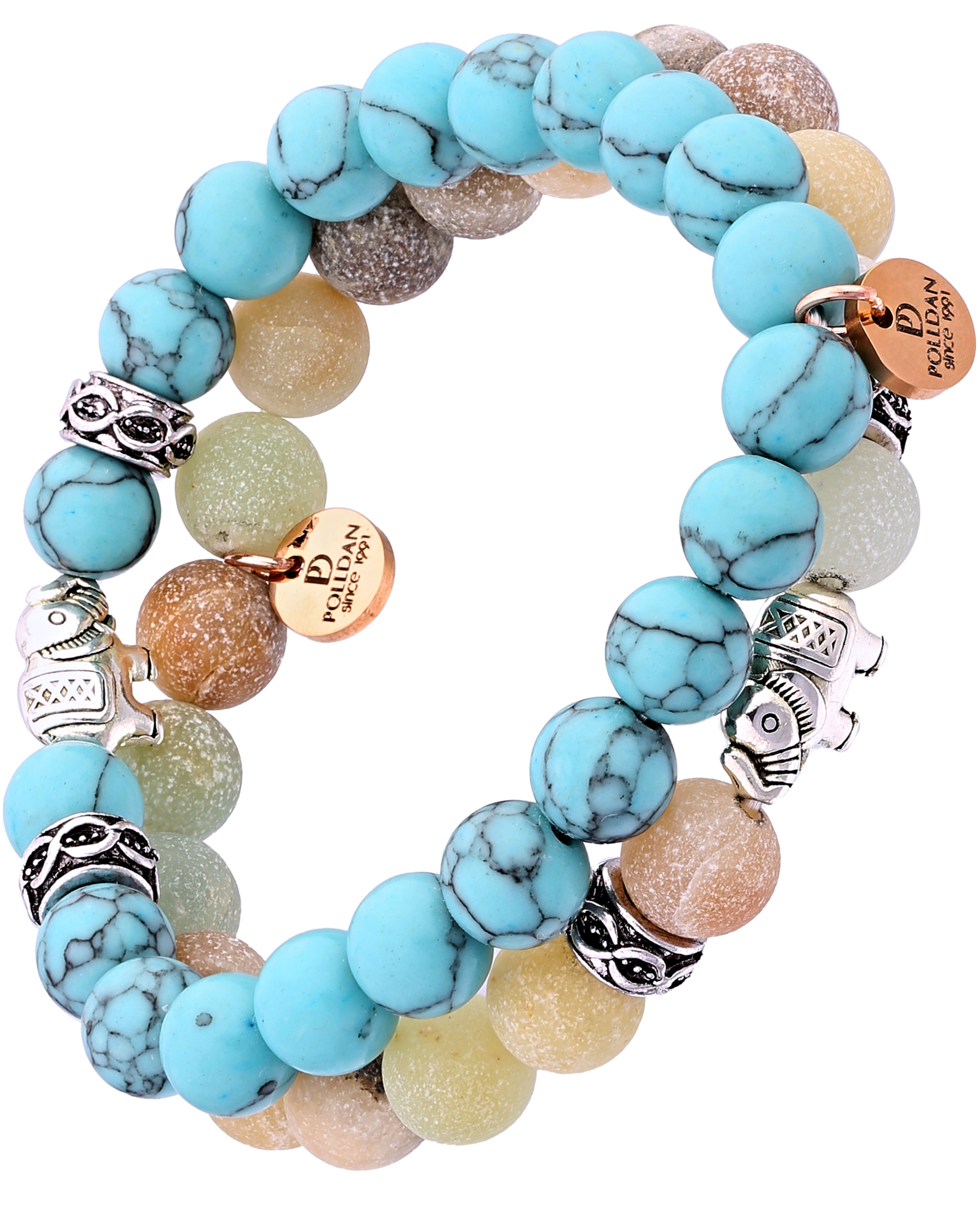 Elephant Beaded Bracelet in Turquoise | Polldan Women’s Gifts (Turquoise)