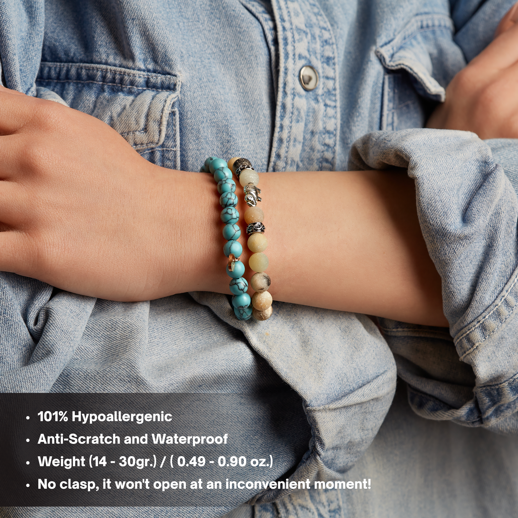 Elephant Beaded Bracelet in Turquoise | Polldan Women’s Gifts (Turquoise)