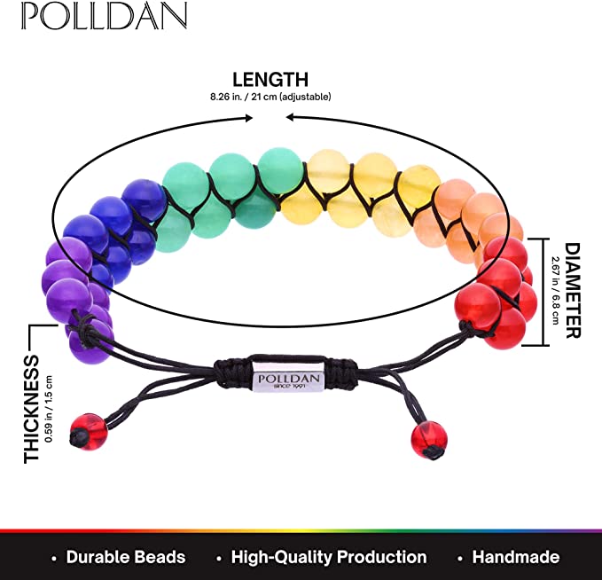 pride lgbt bead bracelet length
