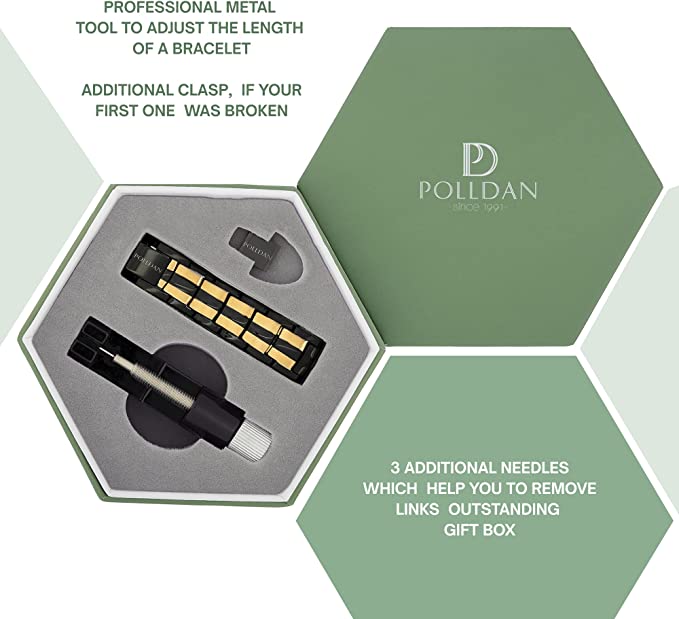 Polldan Magnetic Bracelets For Men 6000 Gauss Power | Mens Bracelet (Black-Gold)