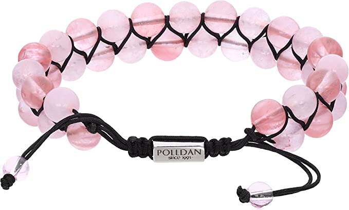 Polldan Rose Quartz Healing Bracelet for Women - Love Jewelry