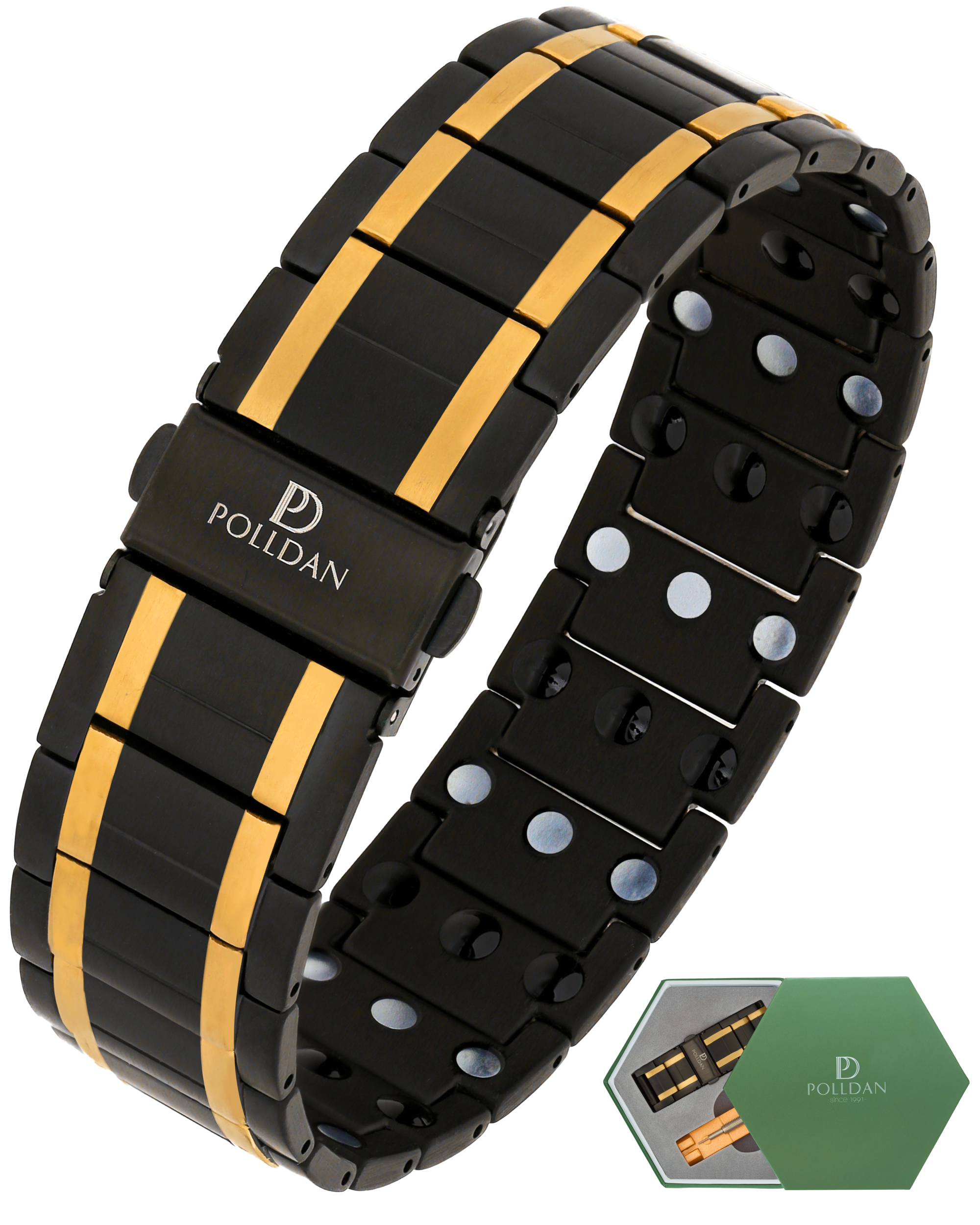 Polldan 6200 Gauss Men's Magnetic Therapy Bracelet - (6 Variations)