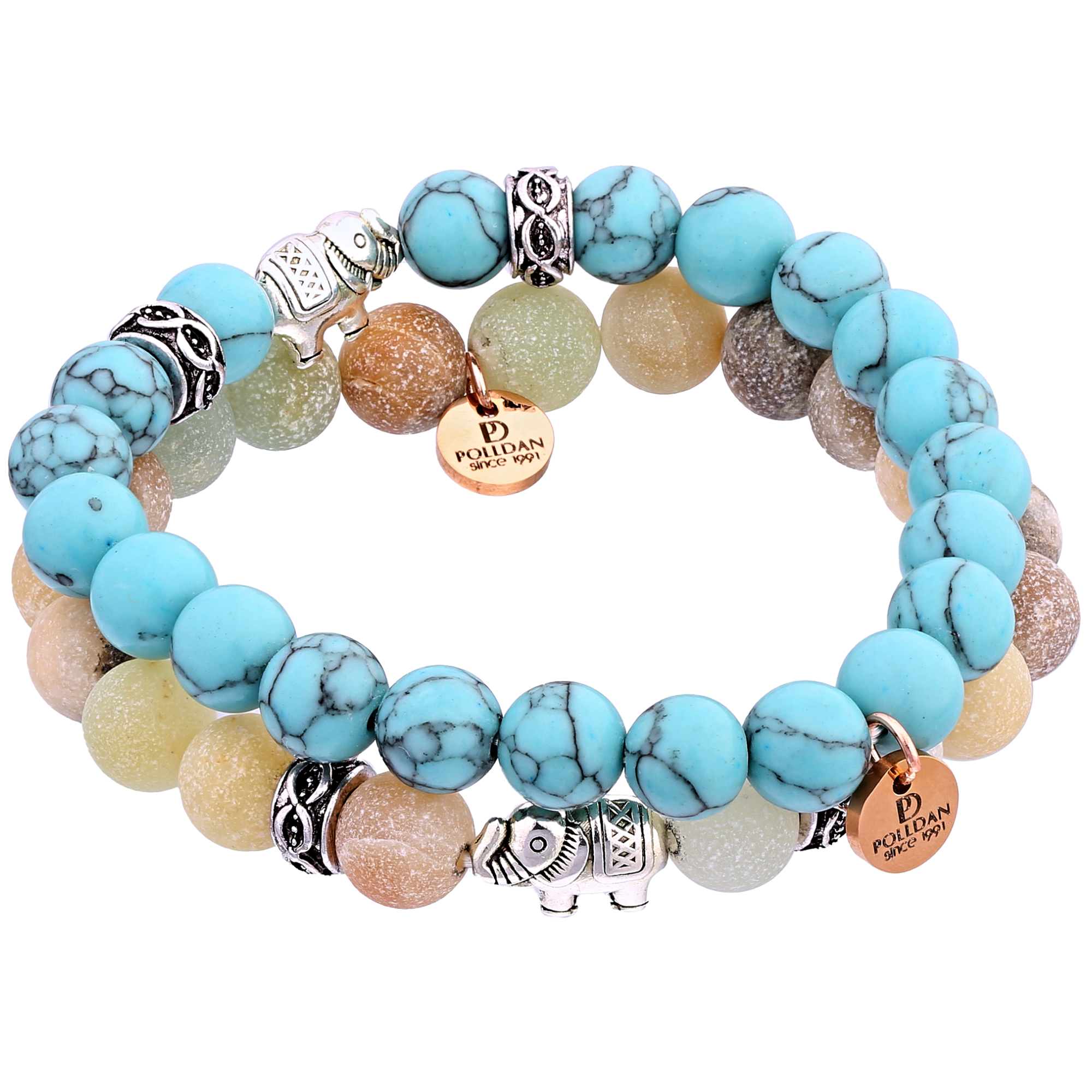 Elephant Beaded Bracelet in Turquoise | Polldan Women’s Gifts (Turquoise)