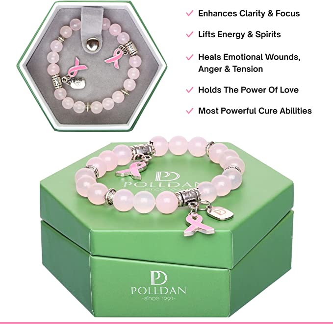 Polldan Breast Cancer Awareness Bracelet - Support & Hope Pink Jewelry