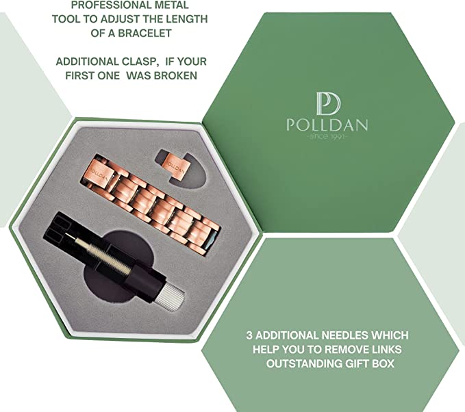 Polldan Pure Copper Magnetic Bracelet For Men | 2X Power (6000 Gauss)